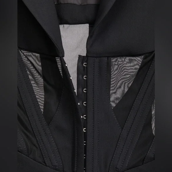 RARE LIMITED MUGLER H&M Corset Style Wool Jacket Blazer
